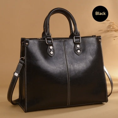 Wantro Noir™ Leder-Einkaufstasche