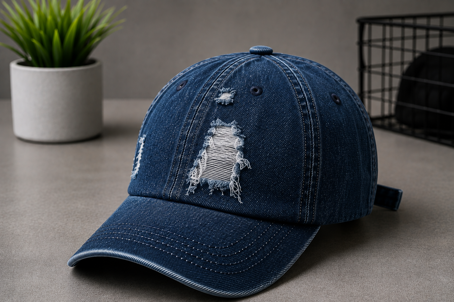 Vintage™ Distressed Denim Cap