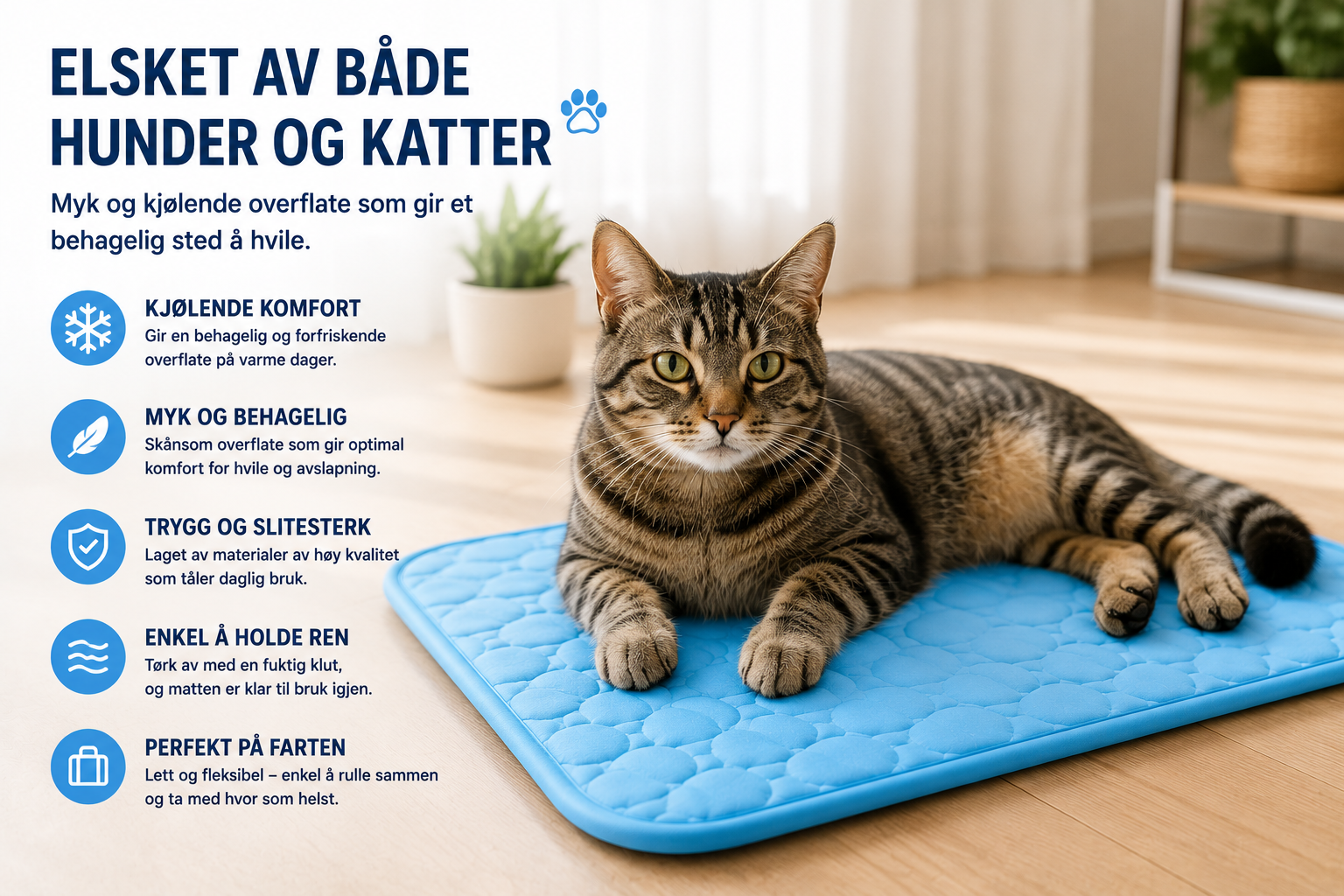PetComfort™ - kjølende teppe for hund og katt
